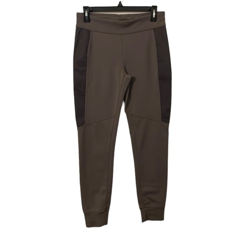 Free People Women's Gray/Brown Legging Pant Faux Suede Side Panel Jogger Size S